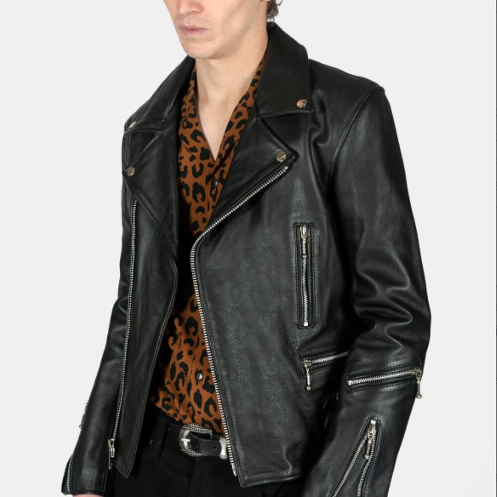 Straight To Hell Defector Black Leather Jacket - Picture 4 of 14